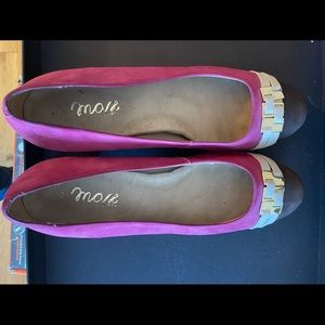 color  Block heel in pink / nude / brown  by max